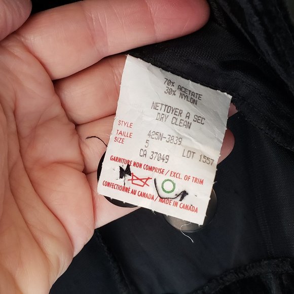 San Francisco Black Crushed Velour Fitted Blazer w/Satin Belt, 5 - Picture 12 of 16